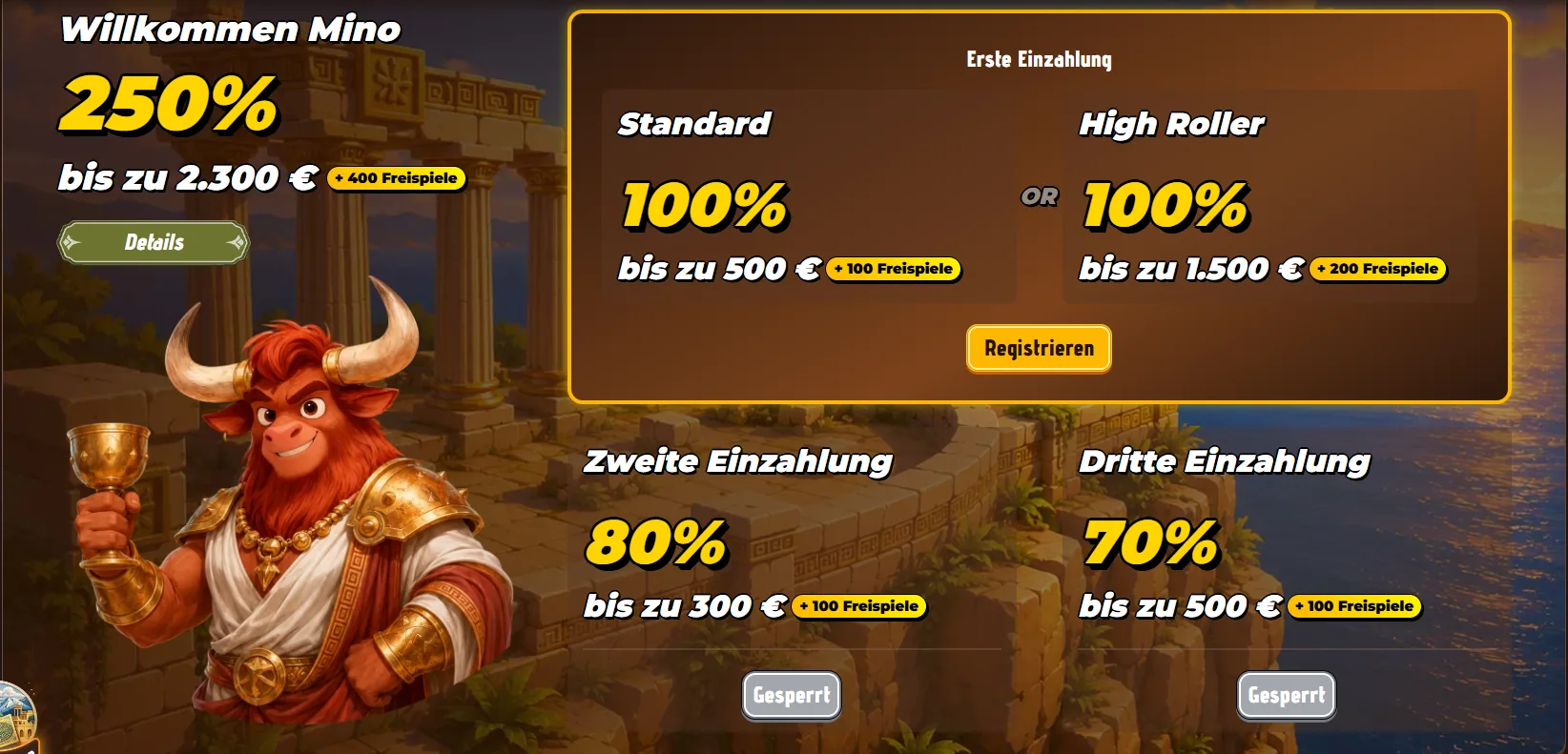 Mino Casino Bonus
