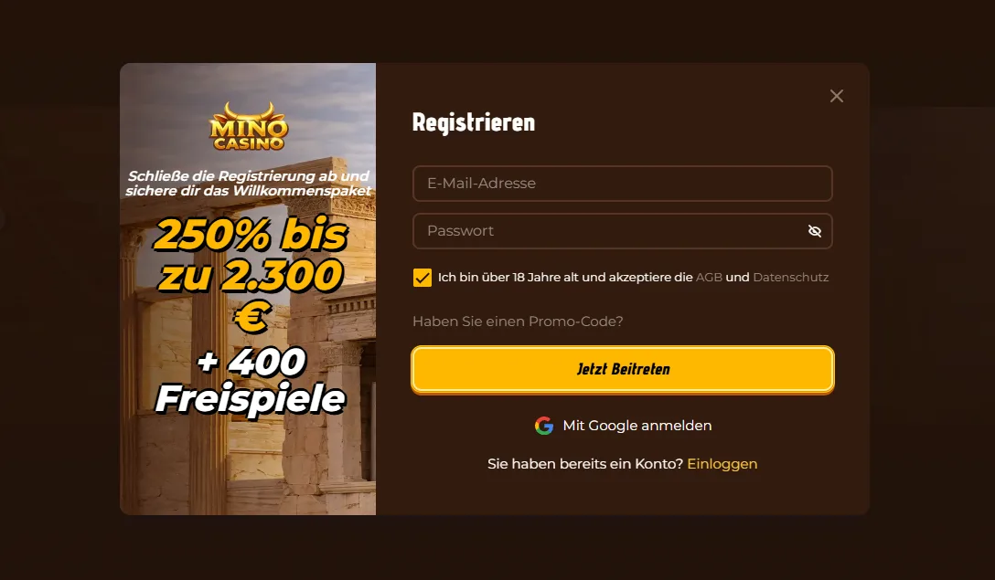 Mino Casino Anmelden